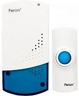 Купить Звонок дверной беспроводной Feron H-138B-E  Электрический 32 мелодии белый с питанием от батареек