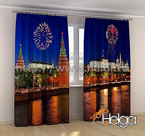 Купить Ночная Москва арт.ТФА3822 v3 (145х275-2шт) фотошторы (штора Ализе ТФА)