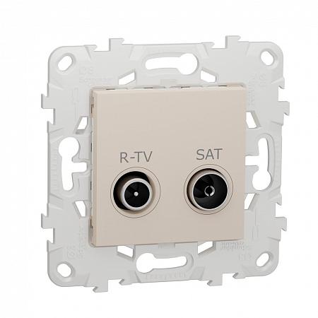 Купить Розетка R-TV/SAT проходная Schneider Electric Unica New NU545644