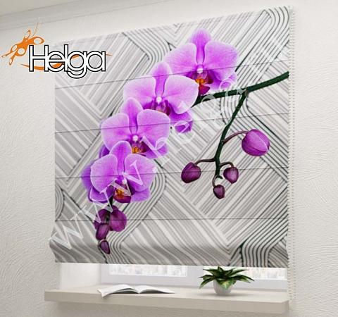 Купить Лиловые орхидеи арт.ТФР4819 римская фотоштора (Ализе 4v 120х160 ТФР)