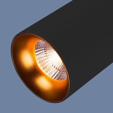 Купить Подвесной светодиодный светильник Elektrostandard DLS021 9+4W 4200К черный матовый/золото 4690389144295